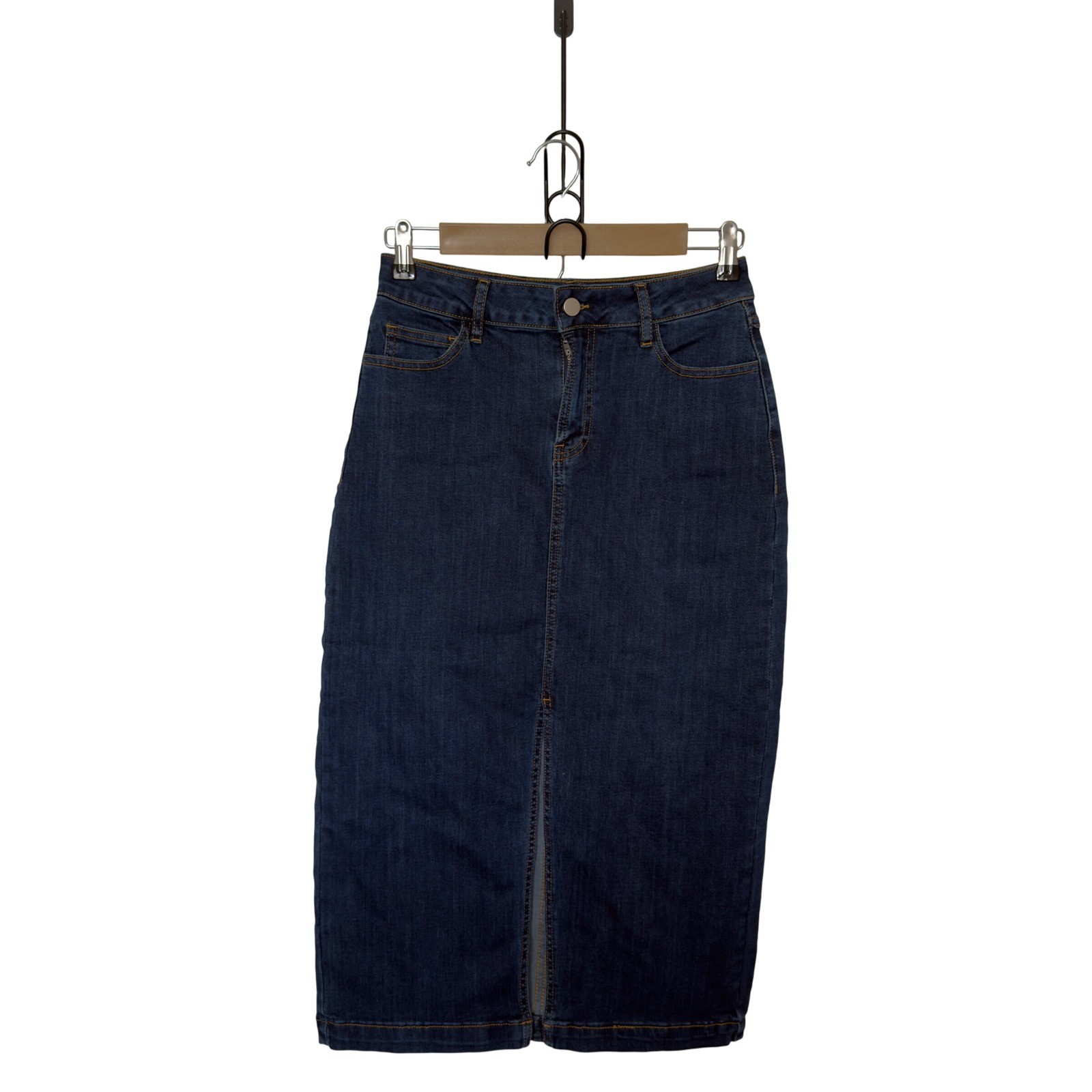 Bagatelle Collection Size 2 Denim Midi Skirt Minimalist Coastal Cowgirl Y2K