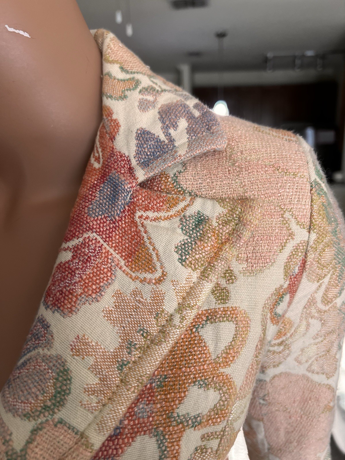 VTG 60s New Issues by Jonathan Logan Floral Tapestry Fitted Blazer Size Small