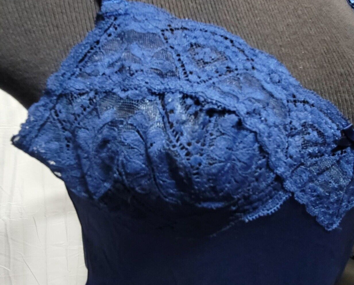 Blue Slips Vintage Bestform Size 32 Camisole & Slip Set Nylon & Lace Style 1318