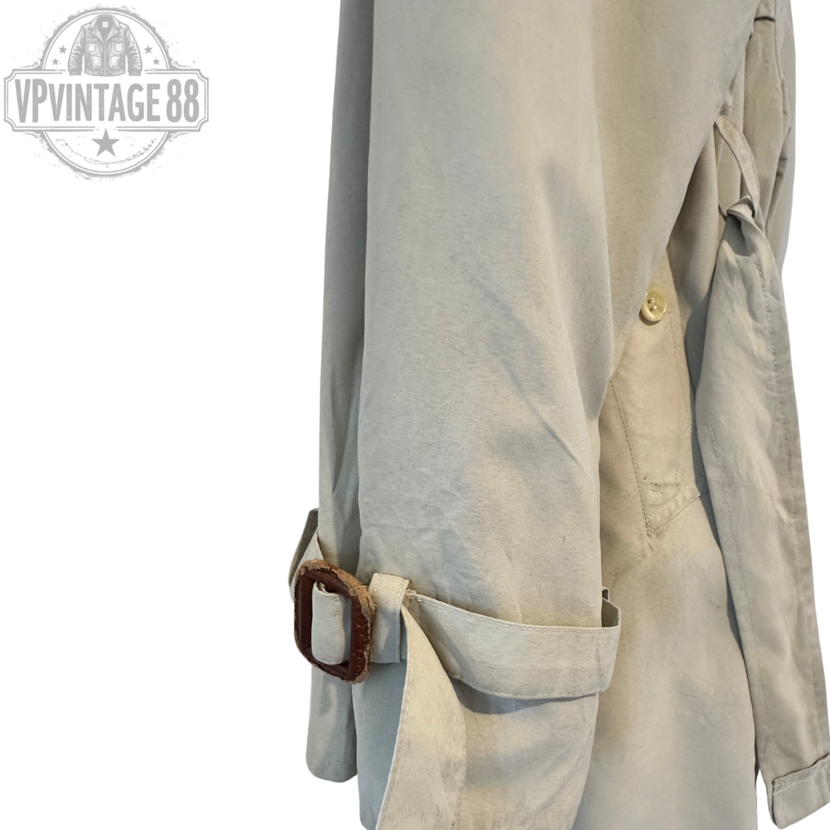 Vintage Burberry Prorsum Beige Belted Women’s Nova Check Trench Coat Size S/M