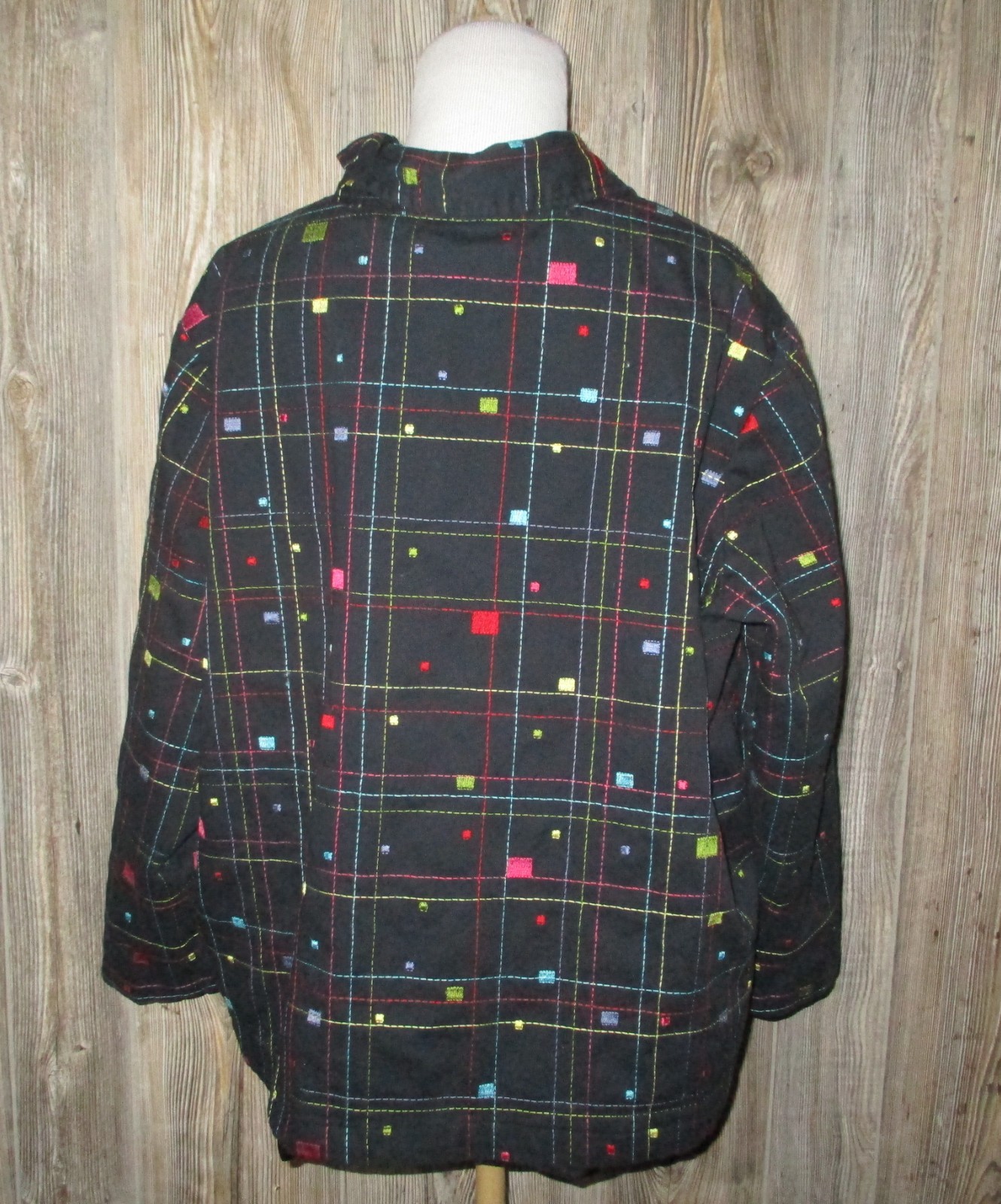 Vintage Studio Works Colorful Blazer Jacket Rainbow 80s 90s Career Office Unique