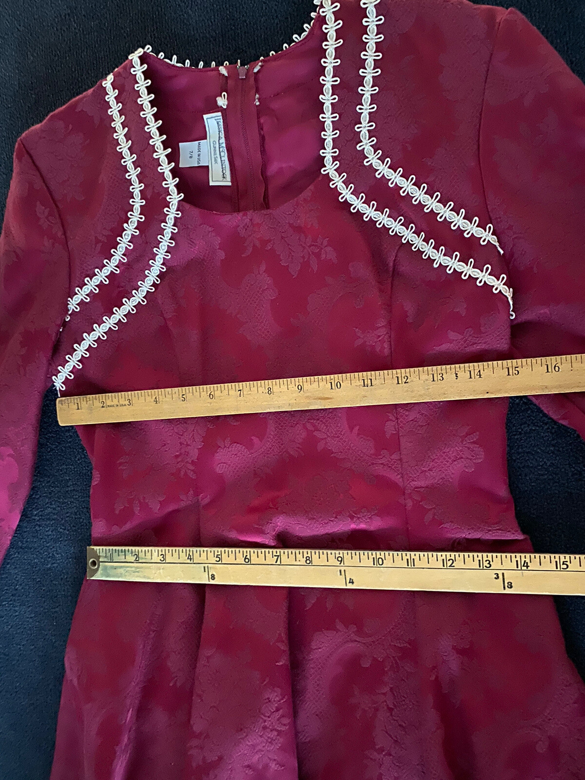 Vintage 90s Jessica McClintock Gunne Sax Prom Dress Vampy Whimsigoth Grunge Y2K