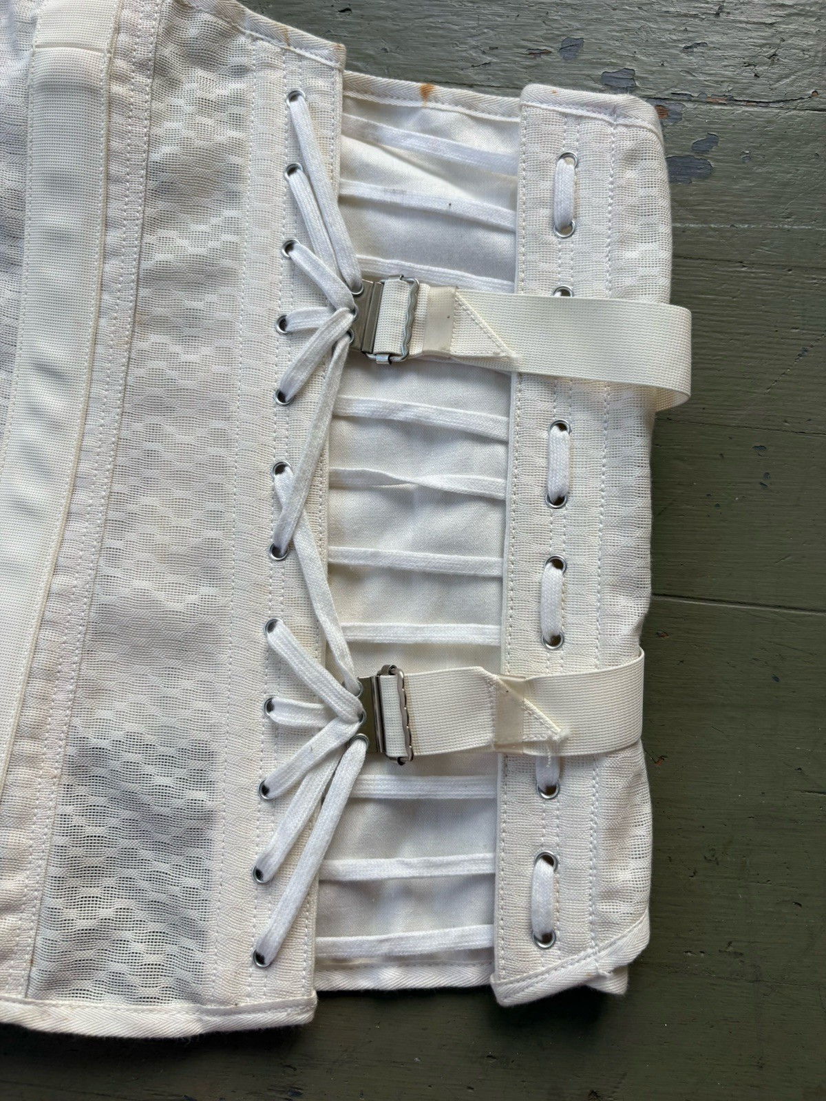 Vintage 1970s lace up Fan Medical Corset Girdle Brace Cosplay W Up To 35