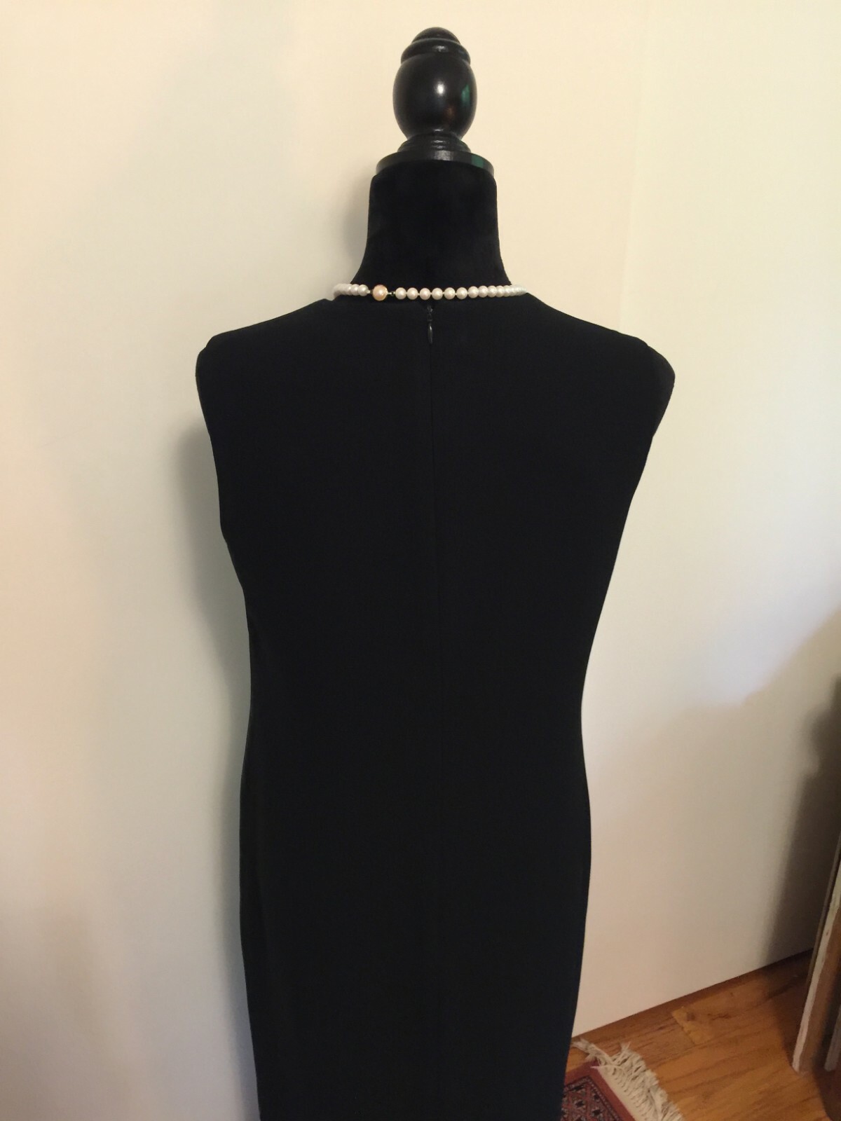 Jones Wear Long Black Slimline Dress Vintage 1999 Size 10 Made in Canada