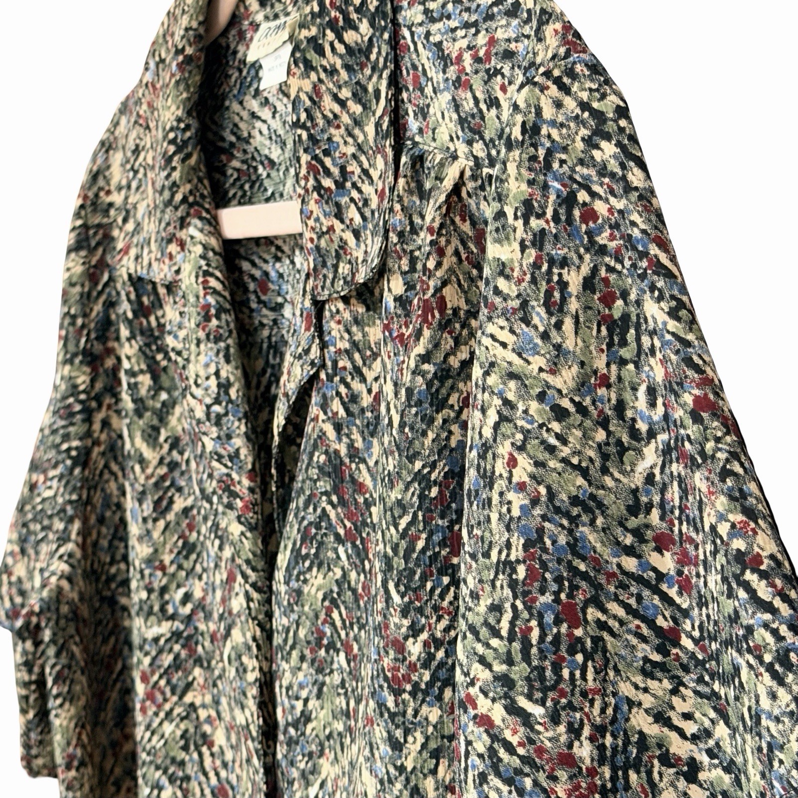 Vintage Donnkenny Short Sleeve Blouse 80’s 90’s Abstract Print Button Down
