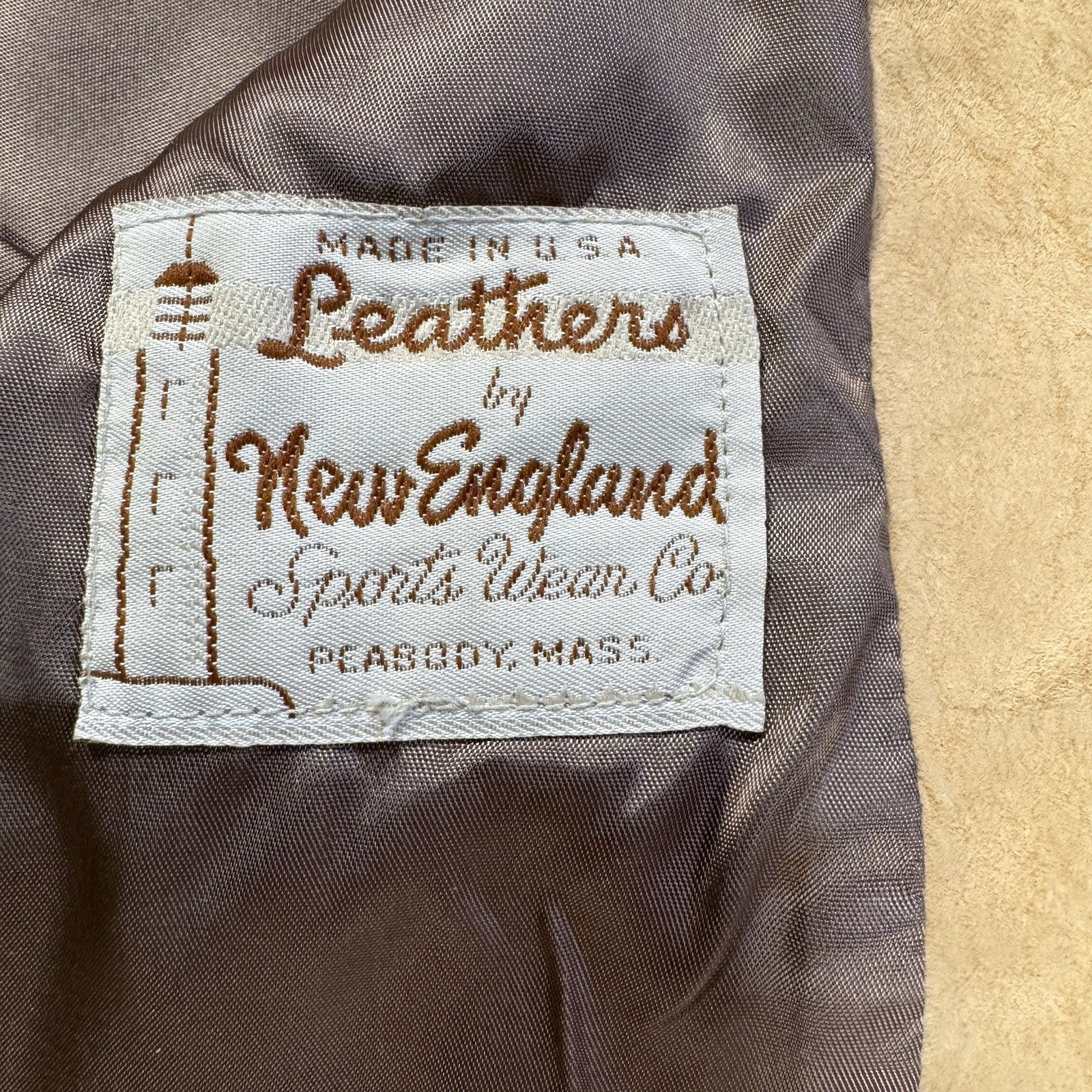 1970s Vintage New England Sportswear Co Suede Jacket Women’s 10 USA Tan