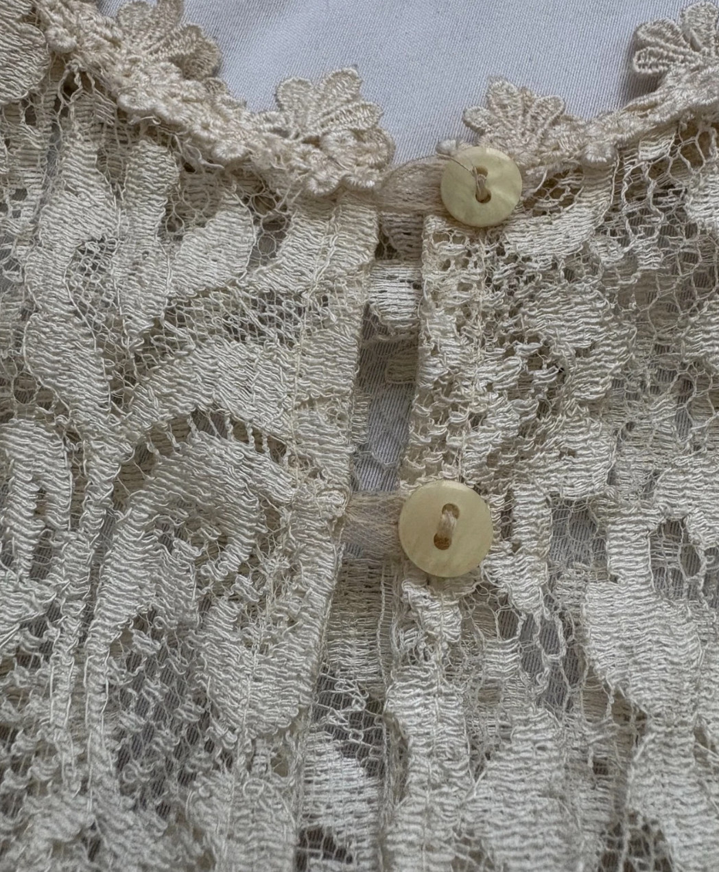 VTG Jessica McClintock Ivory Lace Wedding Dress Sz 4 / 6 Whimsigoth 80’s *READ