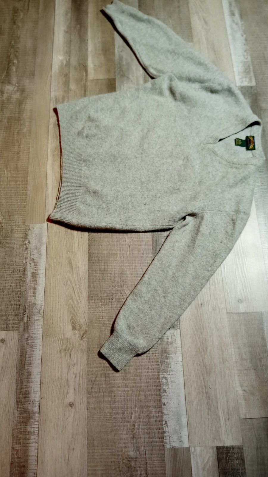Women’s Cambridge Sweater Pullover Wool Blend Size Large Grey Made In Italy
