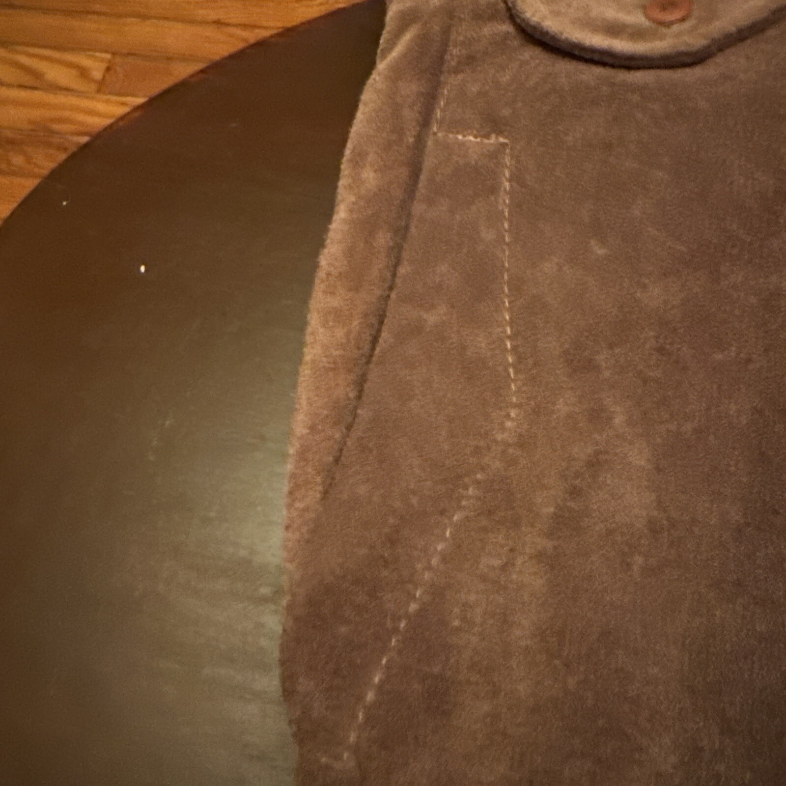 Ralph Lauren Country Brown Long Suede Western Skirt 12 Pockets 4 Pockets