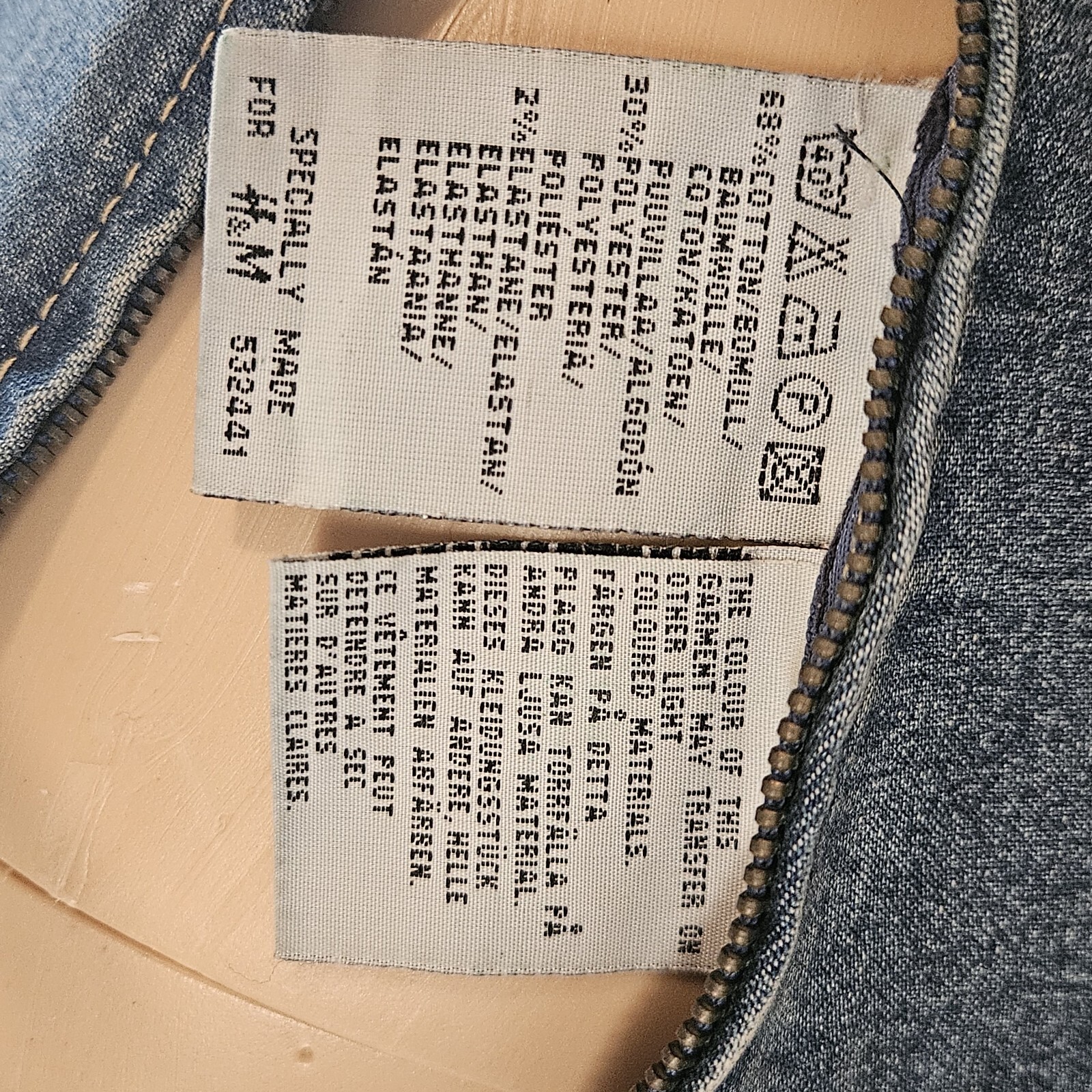 Vintage Y2K Denim Halter Top Side Brass Zipper European Size 38 Boho Western