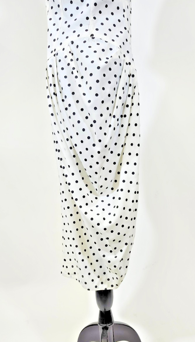 Vintage 1980’s „ASHLEE” Polka Dot Sheath Party Dress-Size 8