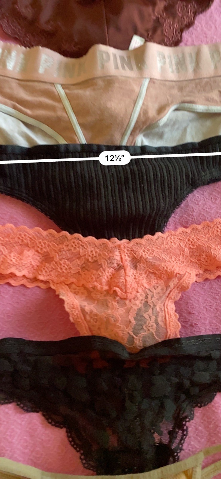Vintage lote 11 PINk/ Victoria’S Secrets Thong/string PANTIES#5677