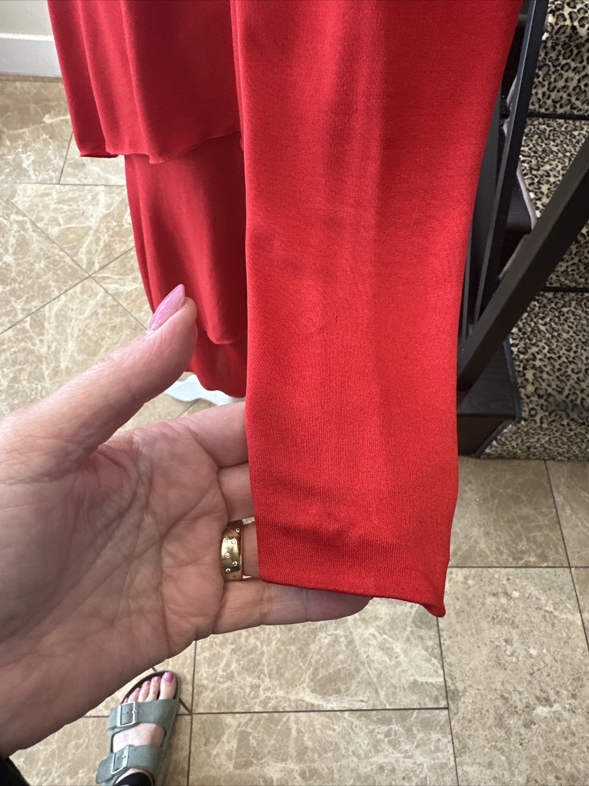 Holly Harp From Bergdorf Goodman Vintage 70s Iconic Red Tiered Jersey Dress S