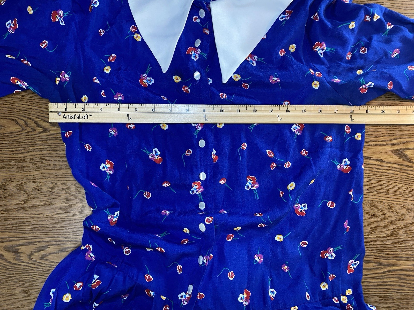 Vintage 80s Sailor Collar Dress Size 10 Cottagecore Nautical Dainty Patriotic