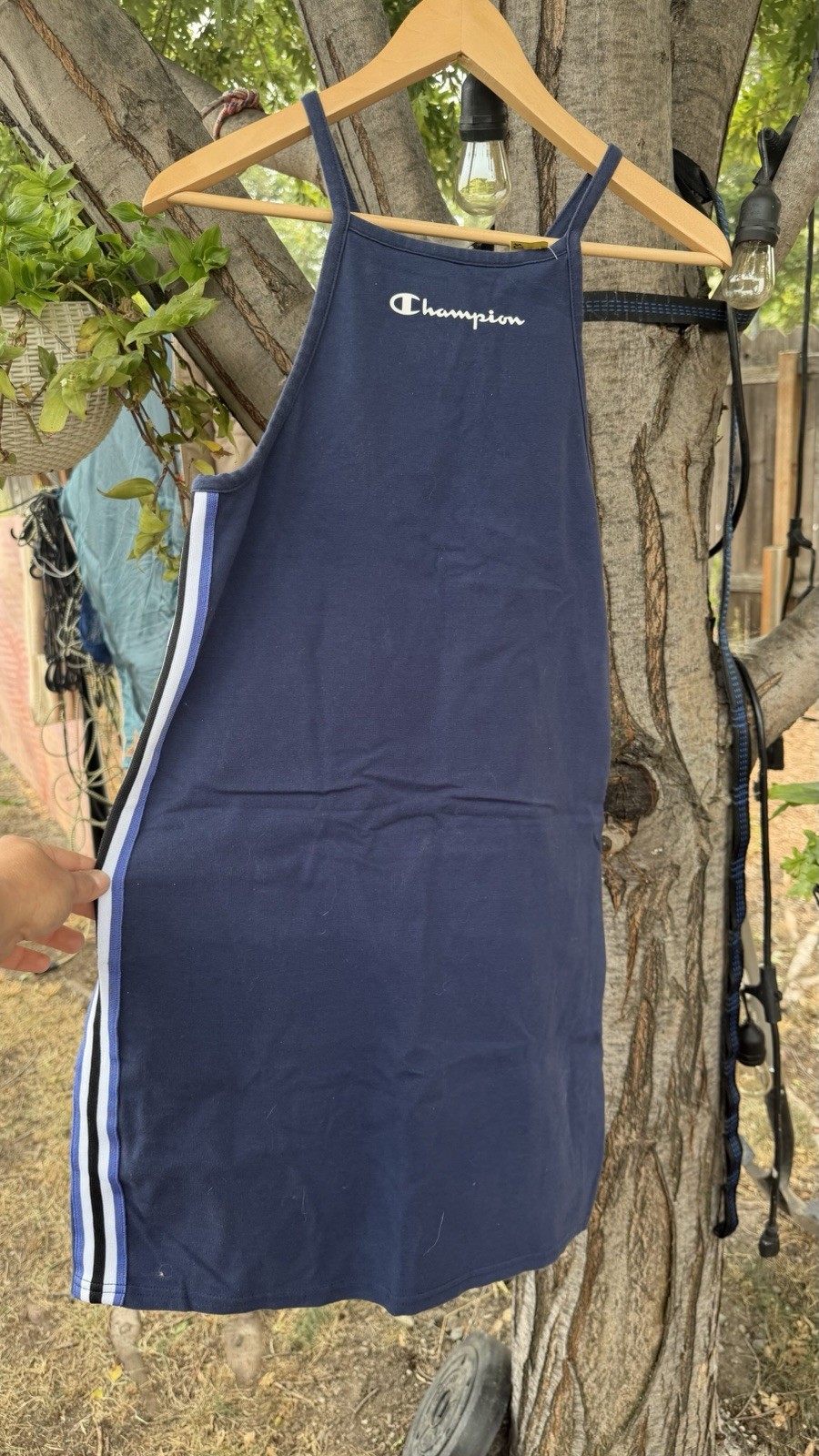 Vintage Champion Navy Blue Stretch Athletic Dress
