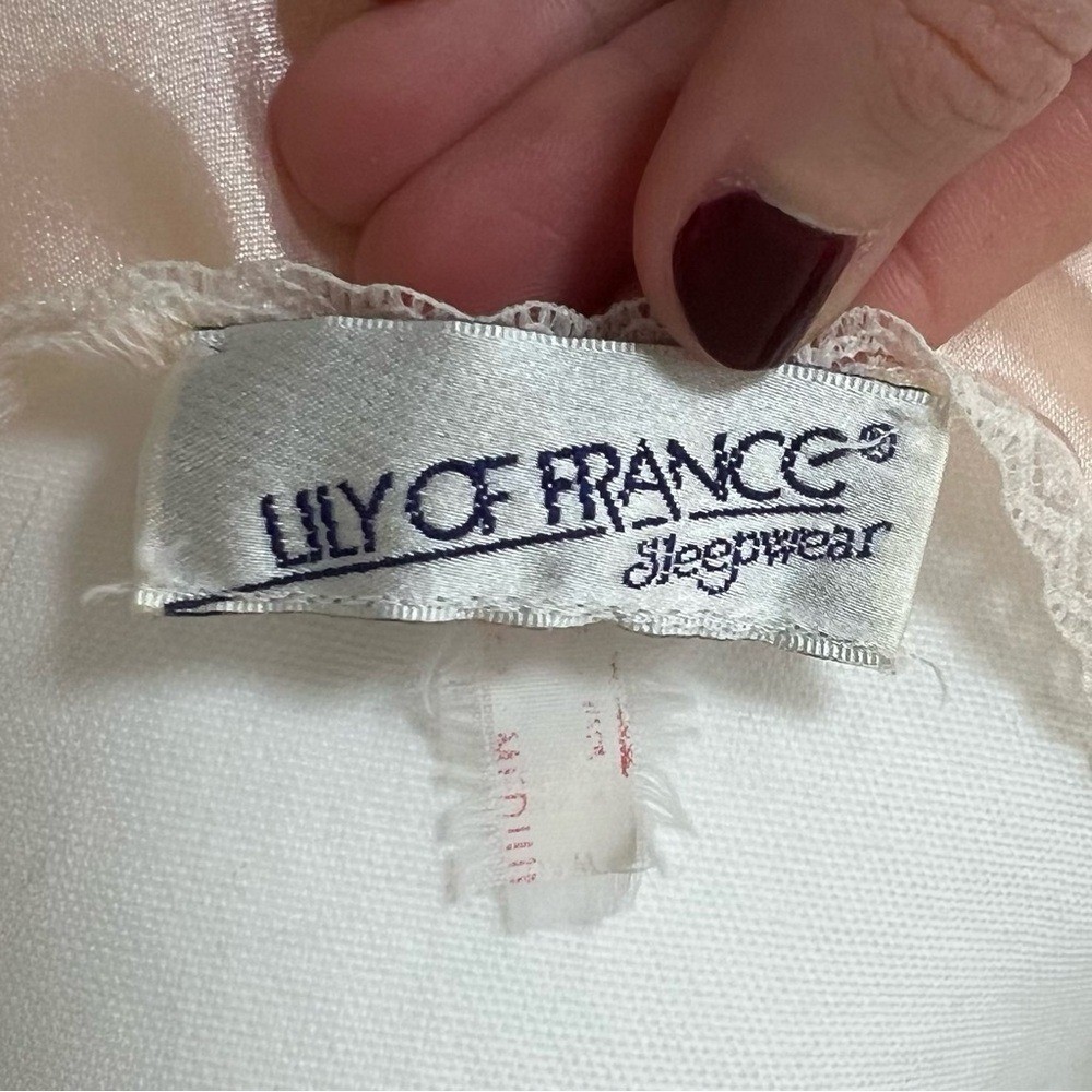 Lily of France Vintage 80-90s Pink Lace Nightgown Slip Soft Girl Ruffle 🌸