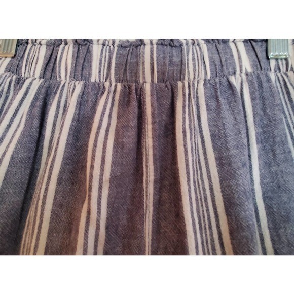Upcycled Refashioned Boho Beach Themed Cotton Linen Capris Sz Small