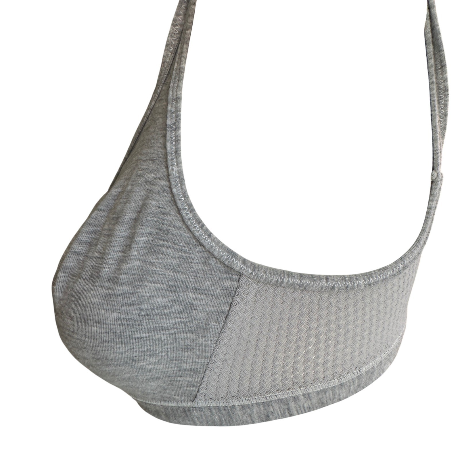 Warner’s Bralette Vintage 90s Gray Cotton Blend Heathered Wireless 36 A-B-C