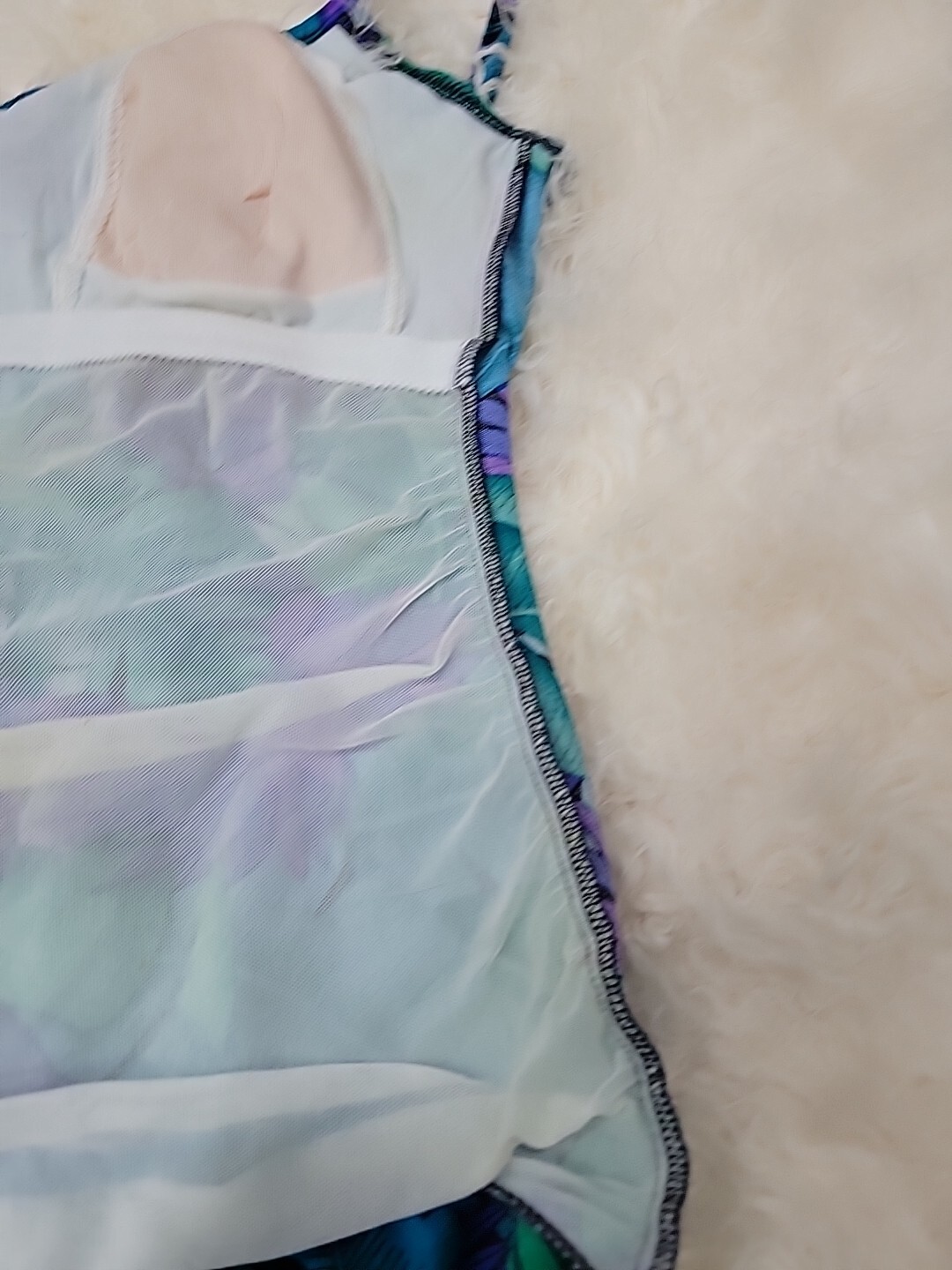Vintage Classics by Jantzen One Piece Swimsuit 80’s Modest Purple Hawaiian