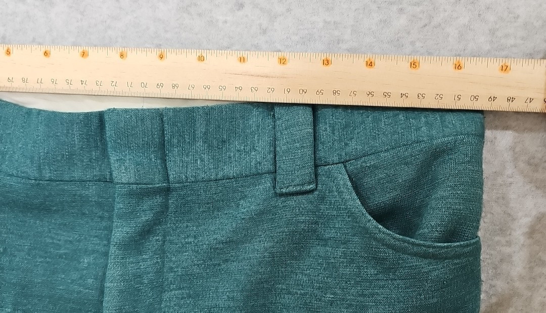 Vtg Levis For Gals Pants flare leg high-rise teal stretch knit sz 32×28 60s