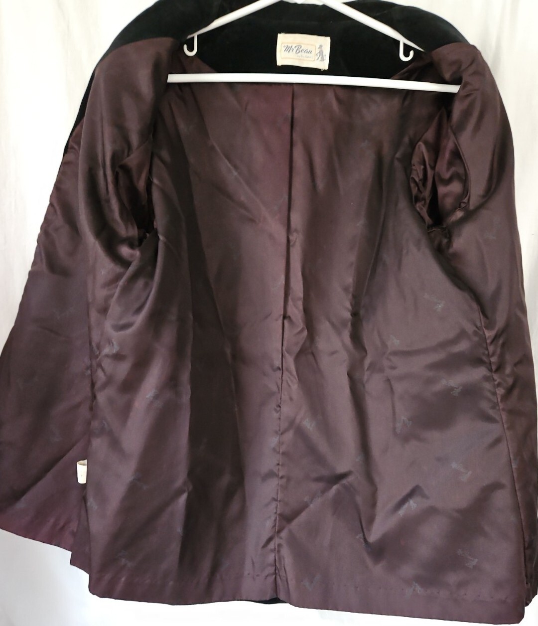 Vintage Mr Beau RL Davis Black Button Down Velvet Blazer Lined Pockets 44″ Bust