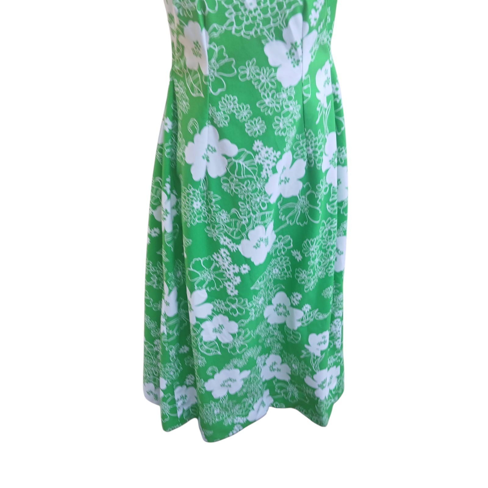 Original Vtg Mod 60s Pomare Tahiti Hawaiian Maxi Dress Empire Waist 70s Resort