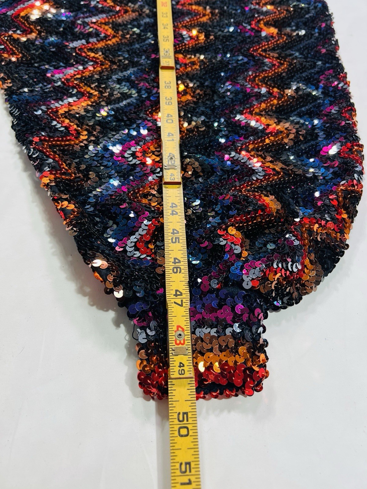 Vintage Womens S/M 70s BRIGHT COLOR Sequin Top Dolman Sleeves Disco Glam/ READ