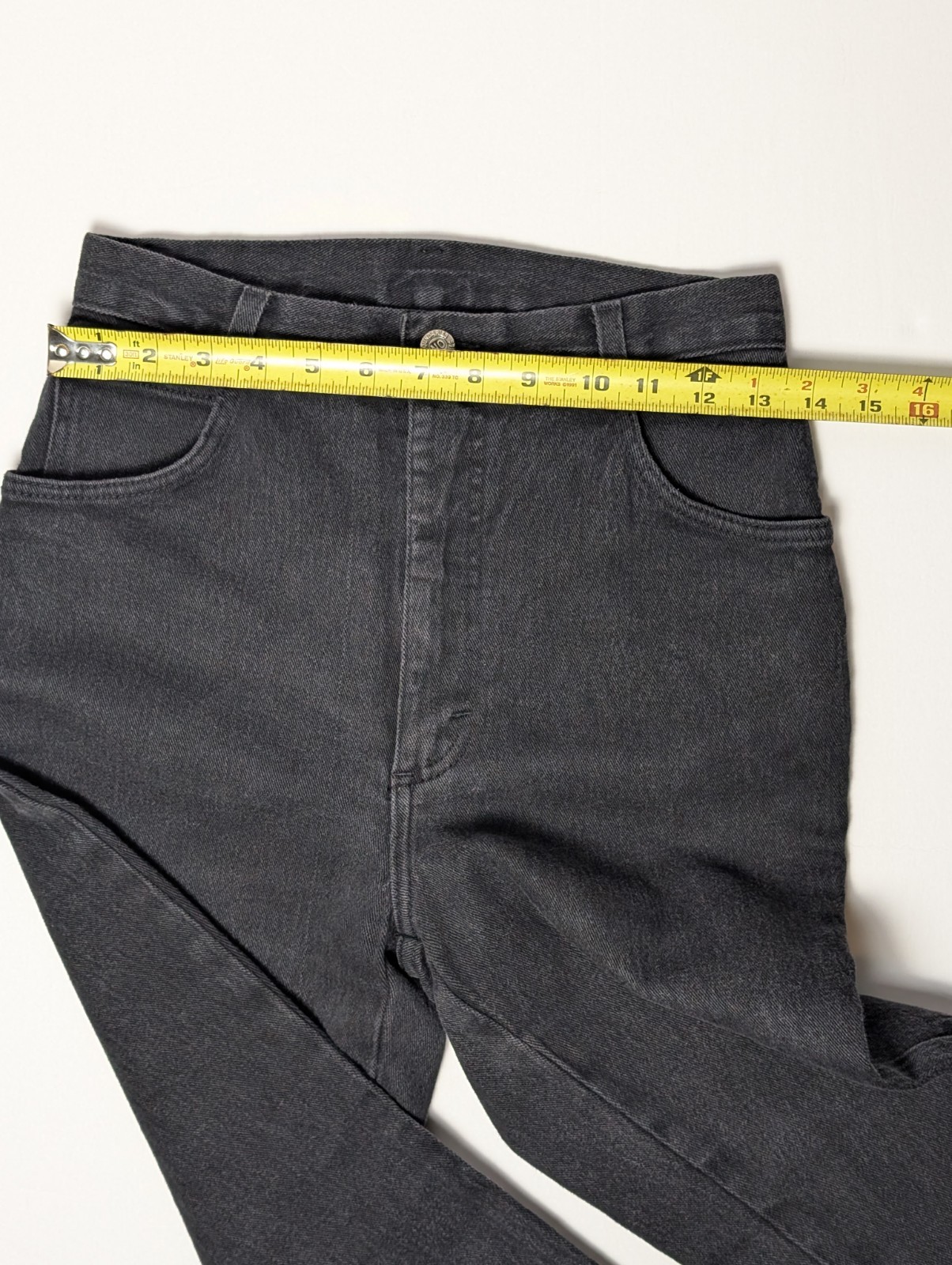 Vtg. 1980s-1990s Women’s No Boundaries Black Slim Fit No Stretch Jeans Size 9/10