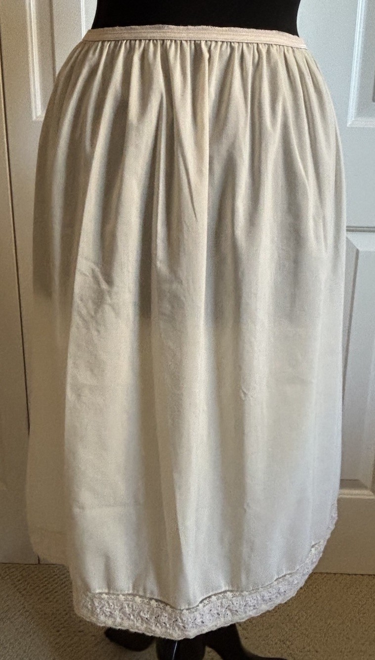 Vintage Lorraine Cotton or Blend Half Slip Lace Border Trim, 2 Layered Front XL