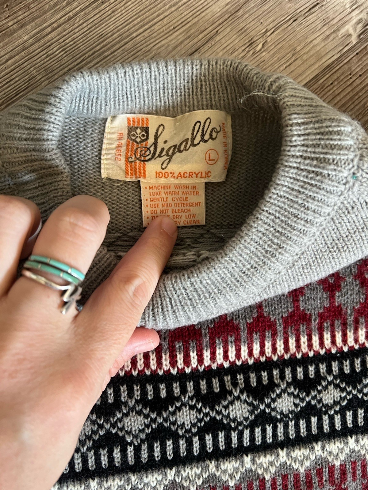 70s Vintage Sigallo Sweater Sz Medium
