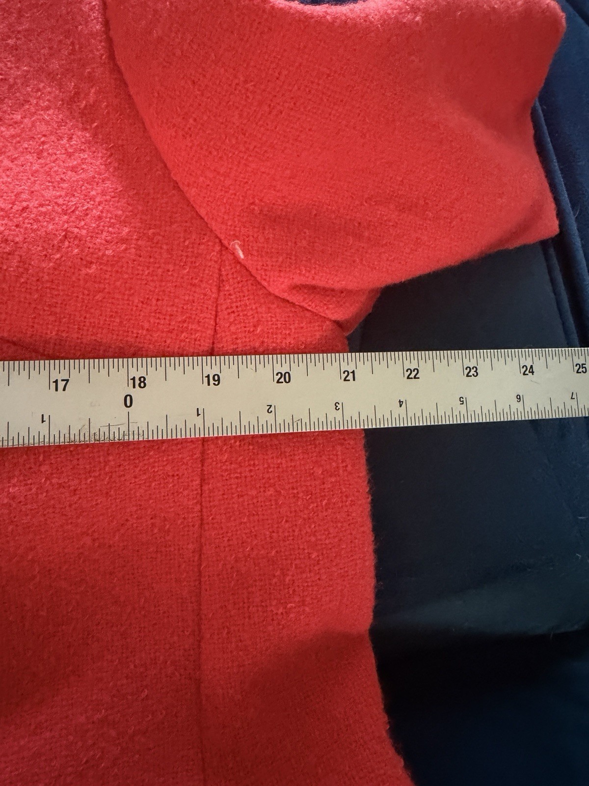 Vtg 1960s Bromleigh New York Wool Red Trench Coat Mod Mid Century Overcoat Flap