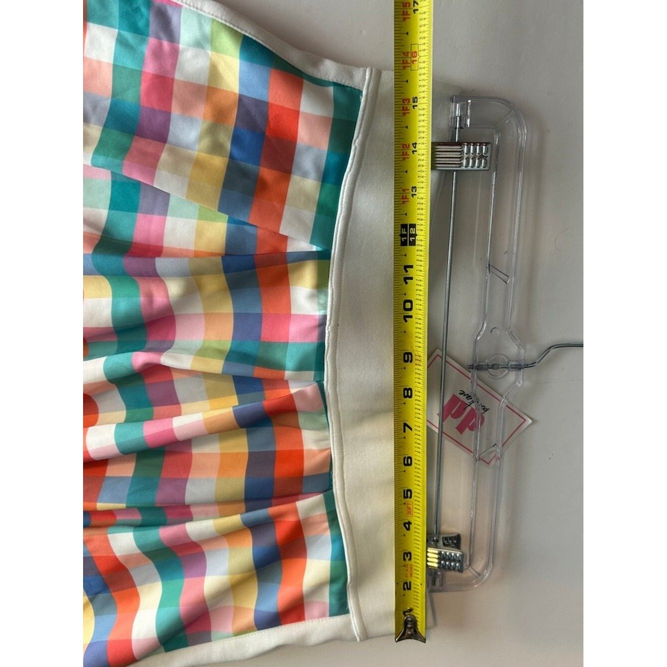 NWT XL Rainbow Plaid Pleated Skirt Preppy Coastal Grandmother Tennis Golf Y2K
