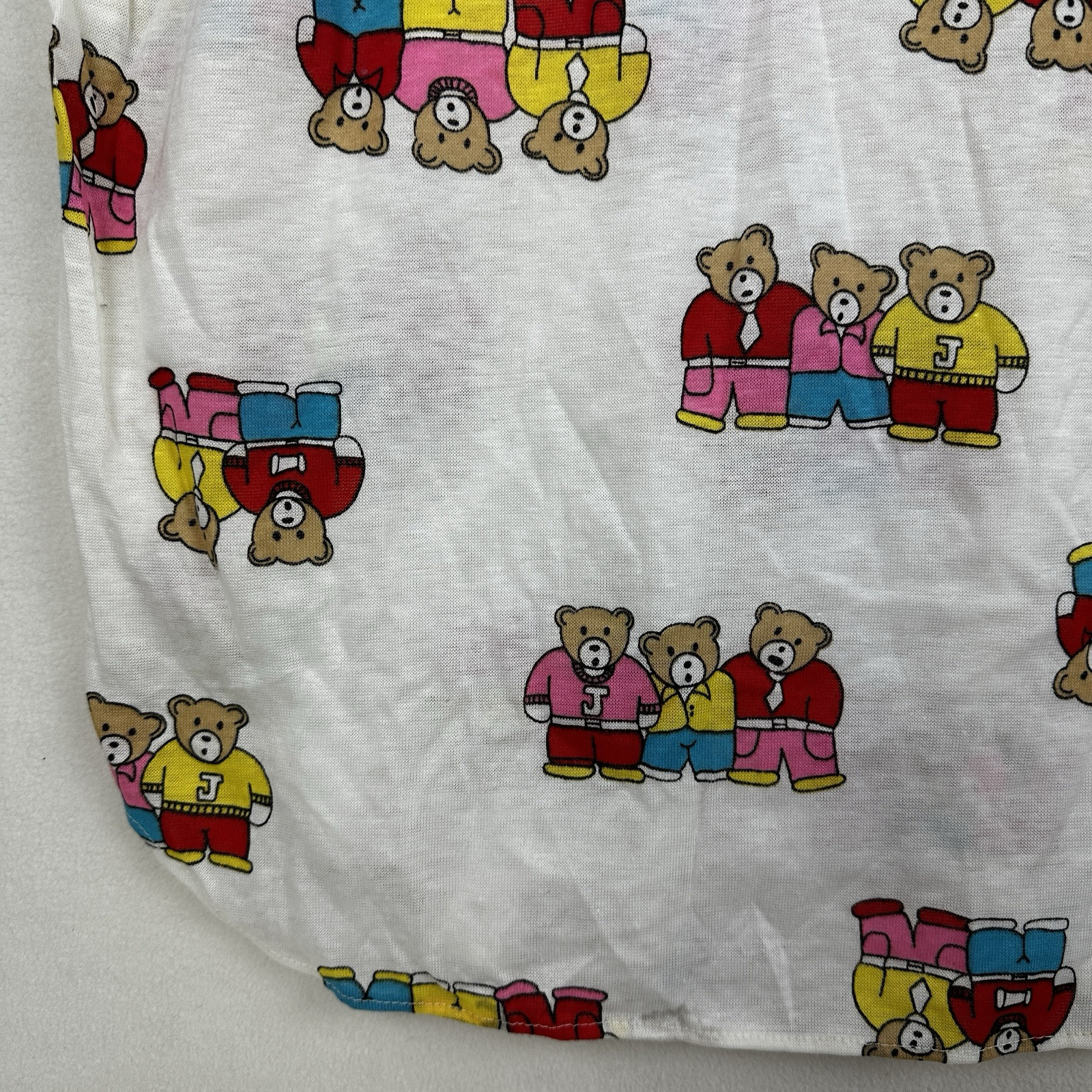 Vintage Women’s Large Nightgown Jennifer Dale Teddy Bear Short Sleeve Union Made