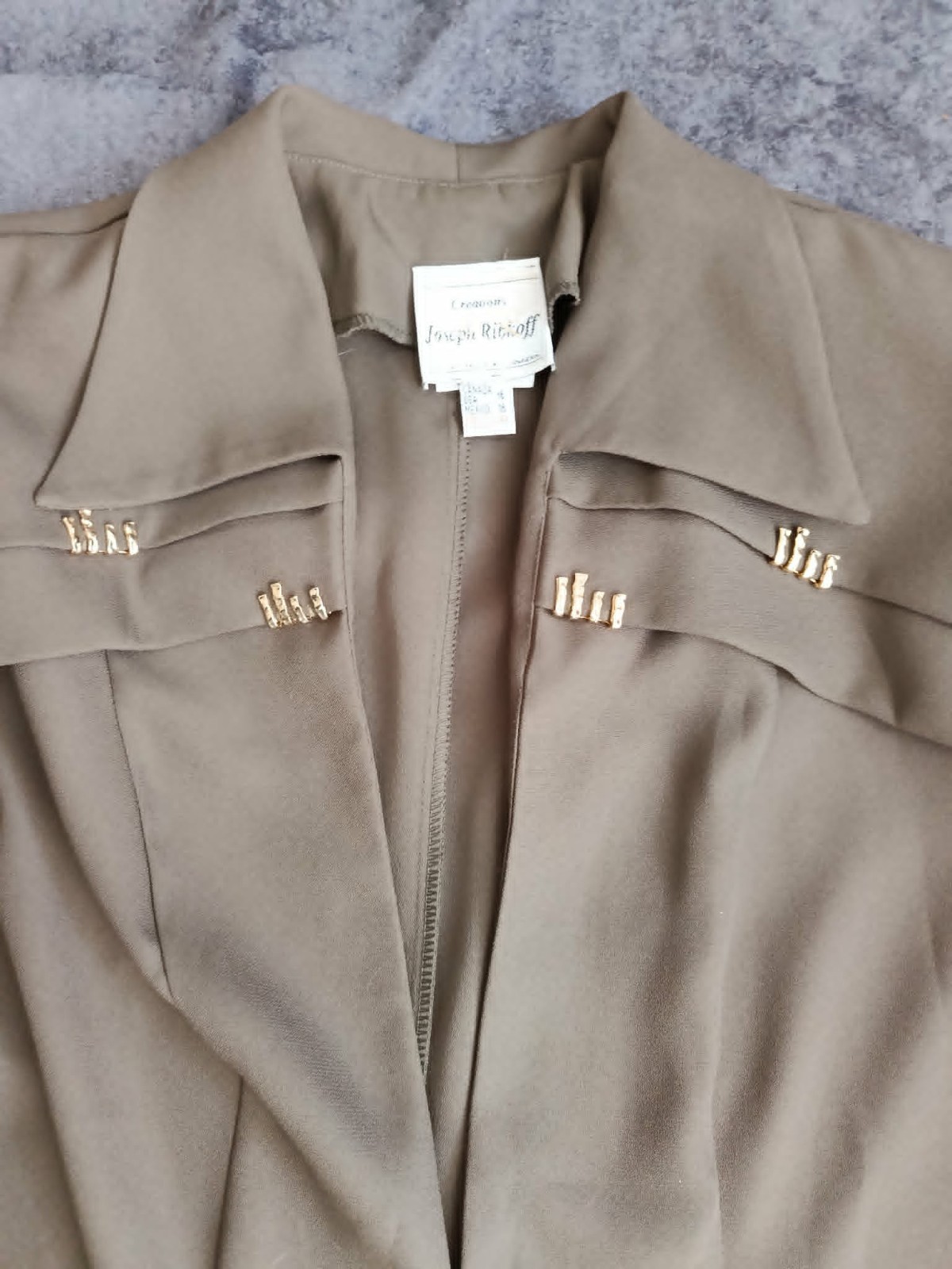 Joseph Ribkoff Canada Blazer Avant Garde Deconstructed Corpcore Lagenlook XL 44