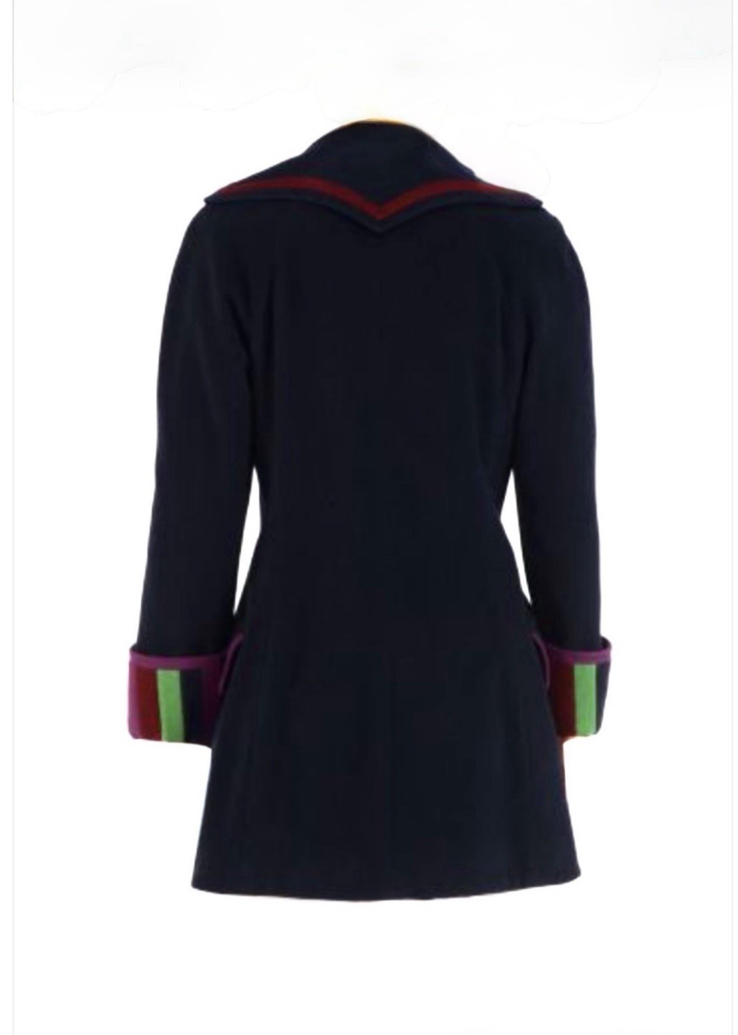 *GIANNI VERSACE COUTURE* F/W 1993 Military Sailor Cashmere Blend Peacoat