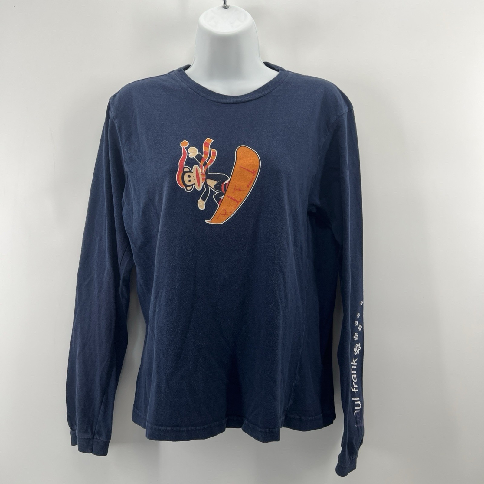 Rare Vintage Paul Frank Y2K Julius Snowboard T Shirt Women Sz L USA Made