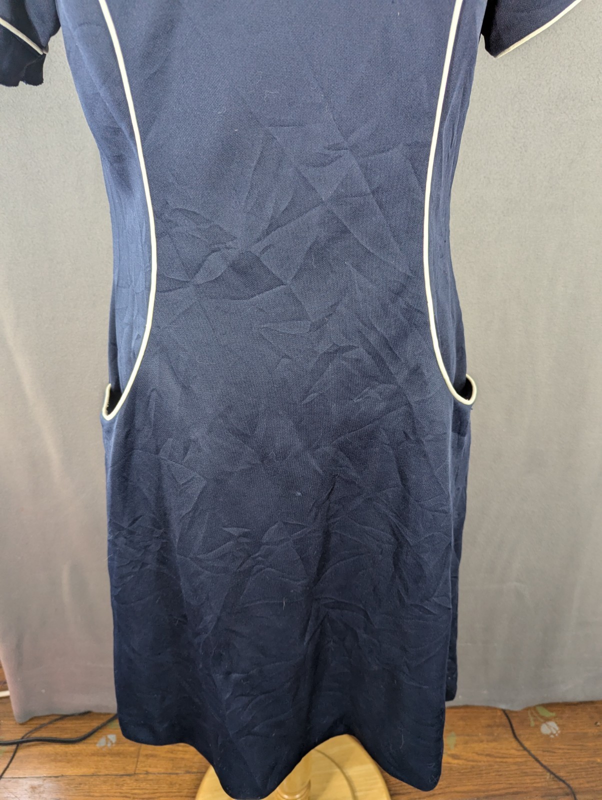 Vintage 60’s MOD Bleeker Street Mid Century Modern Mini Dress Pockets Stewardess