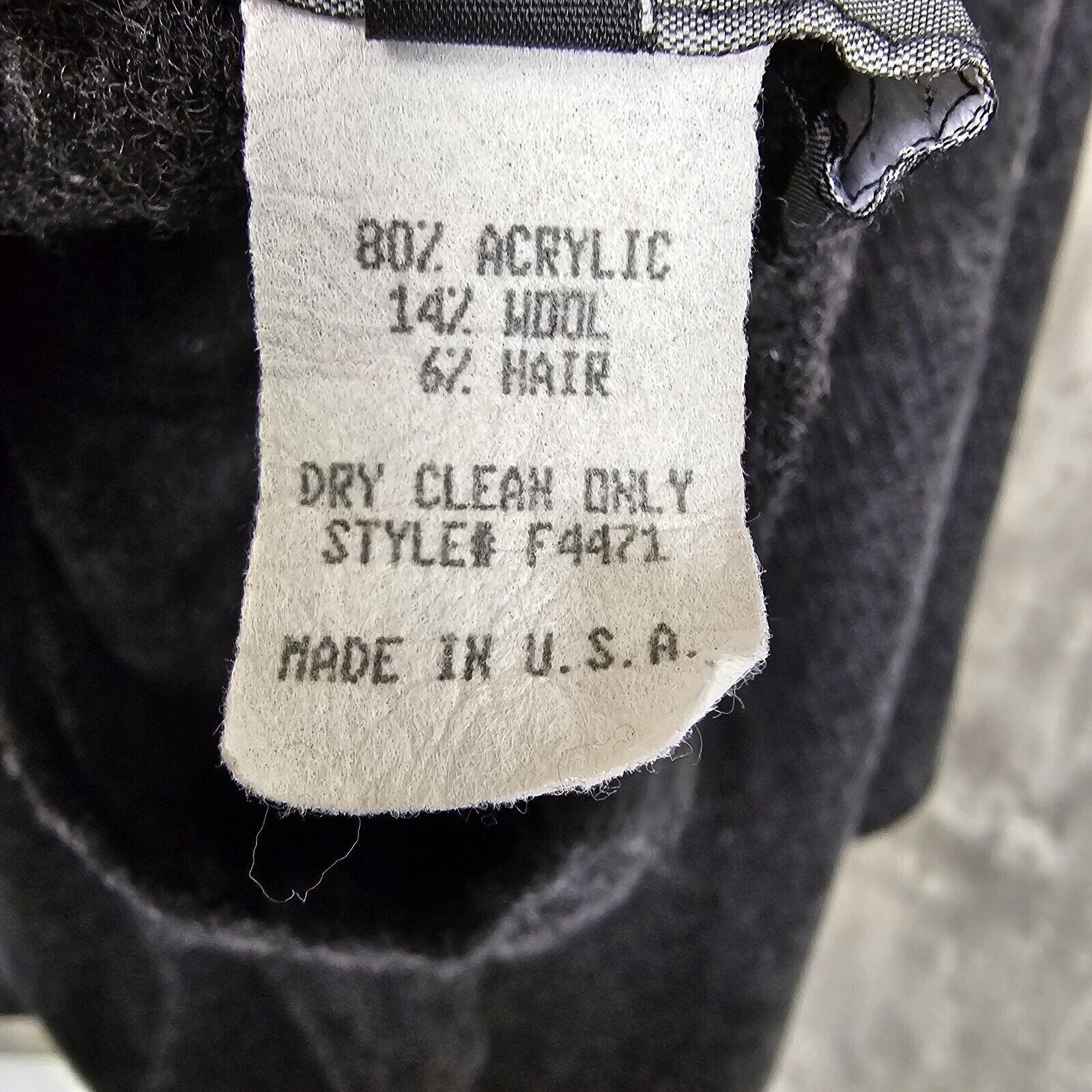 Vintage 90s Karen Alexander Dress M Gray Wool Blend Button Front Knit USA