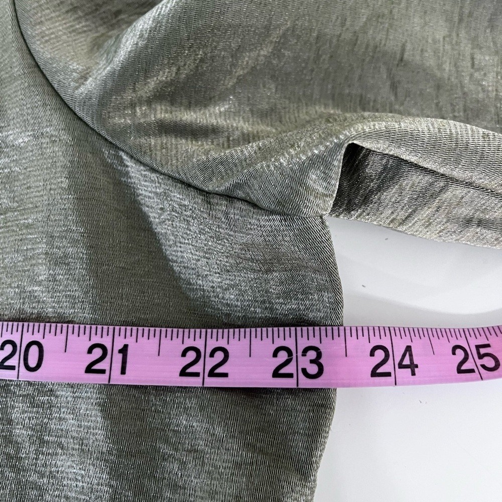 Chico’s Jacket Womens 3 XL Sage Green Lohan Button Front 3/4 Sleeve Formal