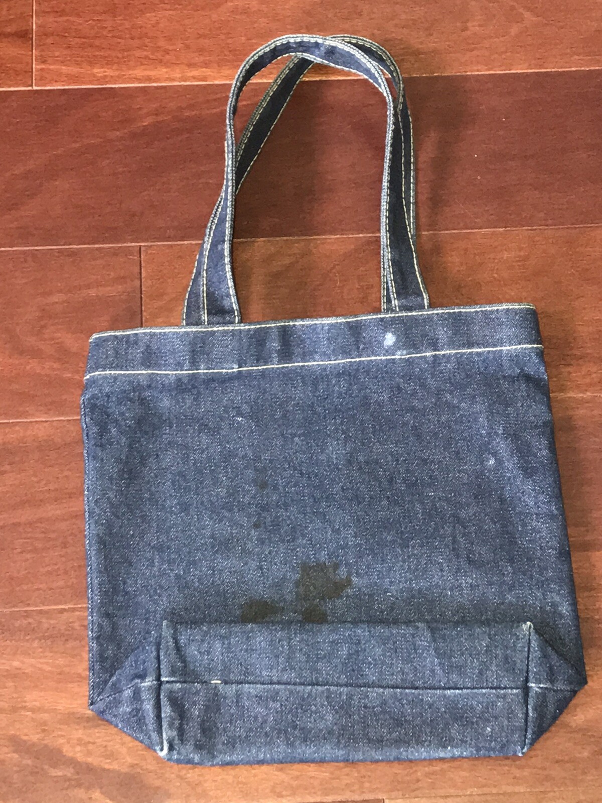 VINTAGE SERGIO VALENTE BAG DENIM INDIGO BLUE JEANS HANDBAG TOTE CARRY 1970s READ