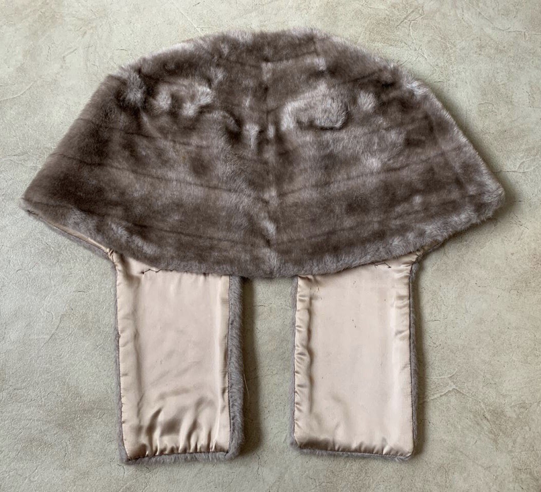 Vintage Rikki Melbourne Harbig Faux Fur Shoulder Stole Shawl Wrap