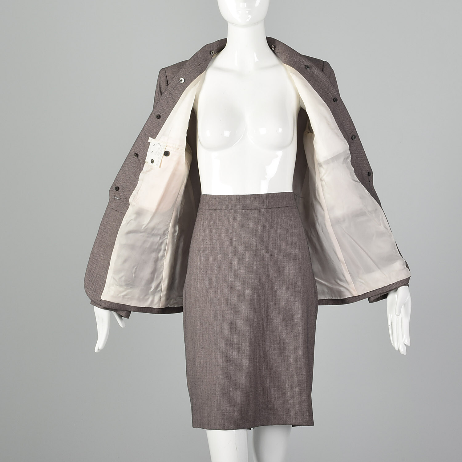 Large Alexander McQueen Pre 2002 Skirt Suit Vintage Blush Women’s VTG Wiggle