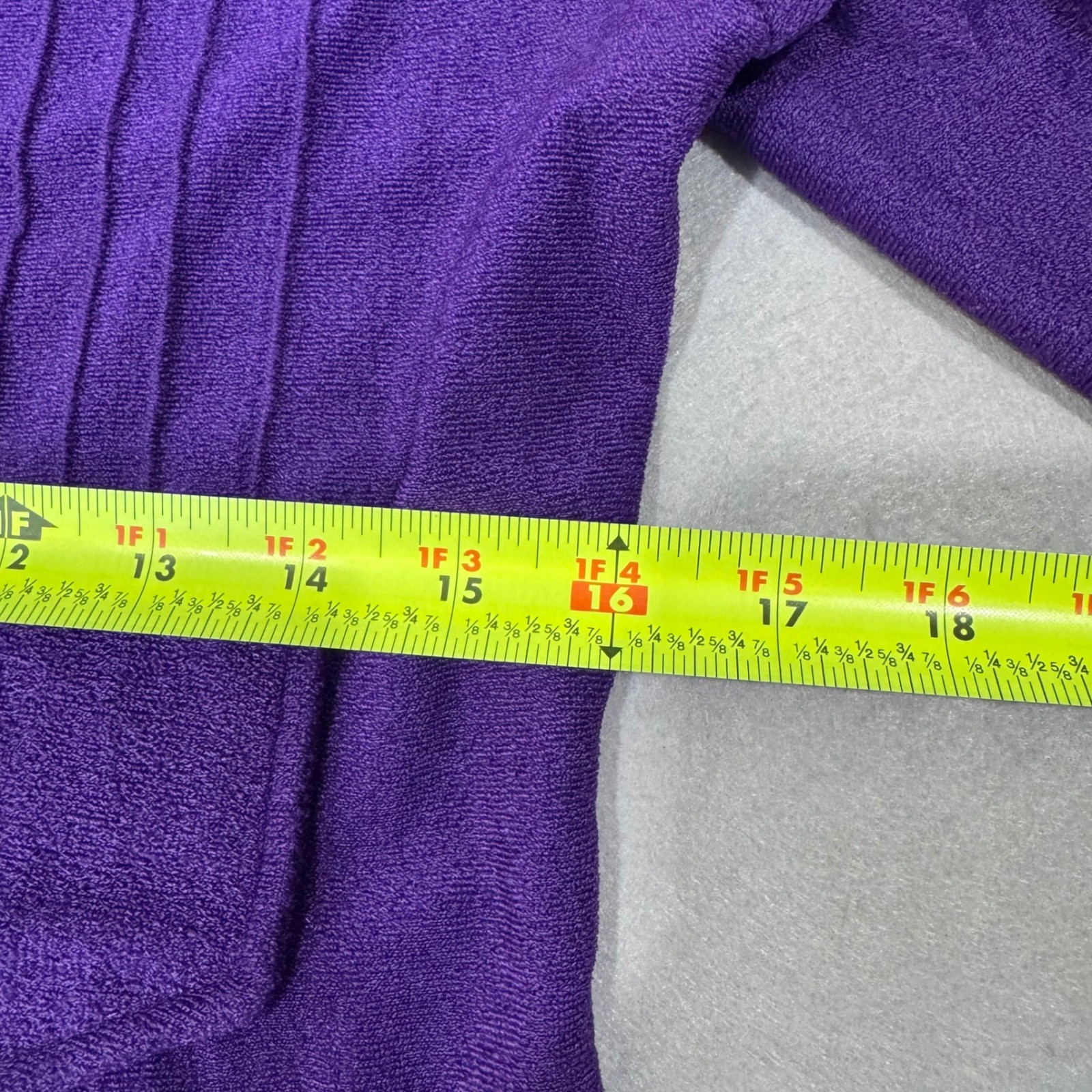 Mr. Vito Mini Dress Women 7/8 Purple Vintage 70s Mod Pintuck Long Sleeve Knit