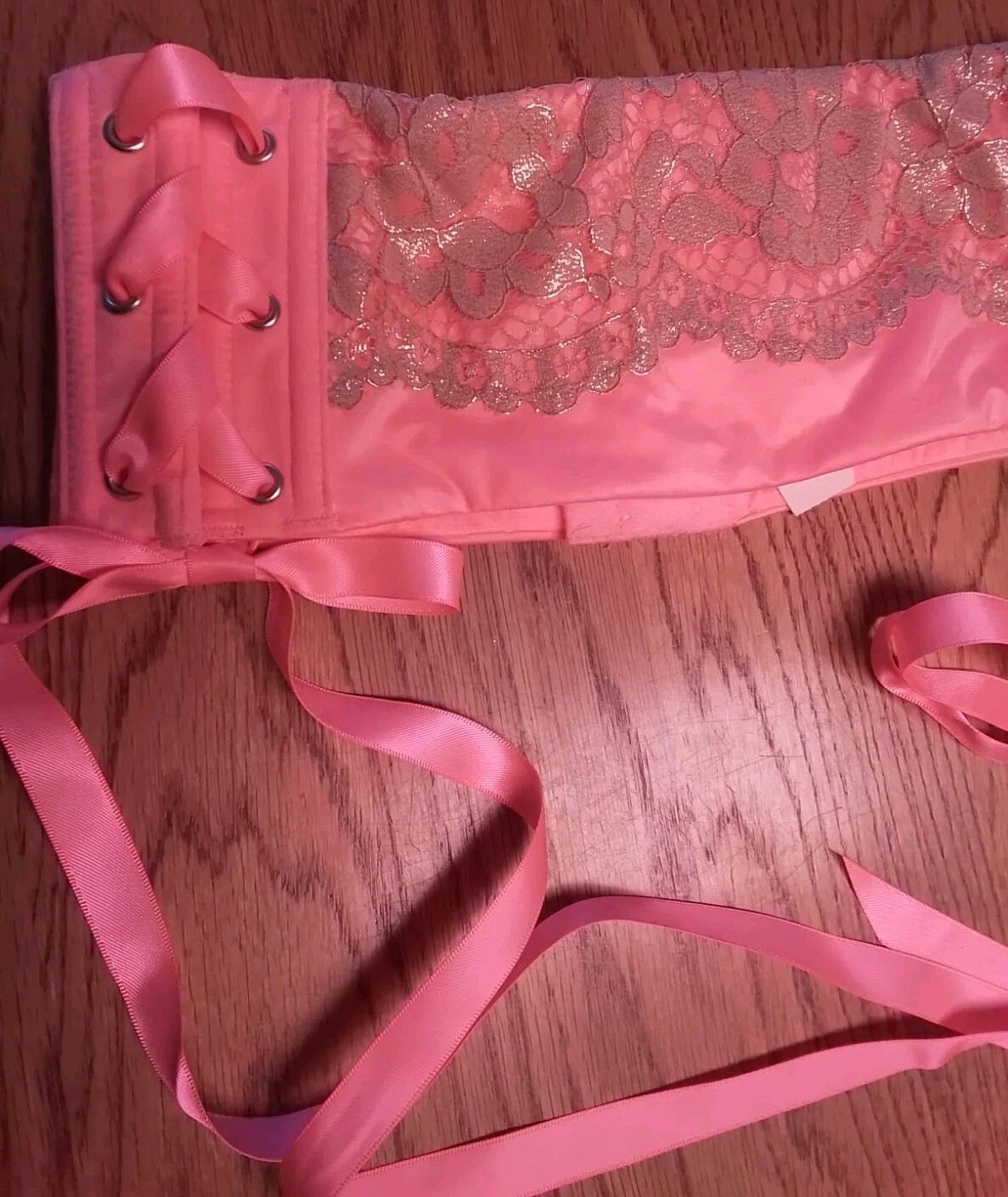 VTG VICTORIA’S SECRET Very Sexy CORAL PANTIES & Waist Cincher Belt Corset M/L