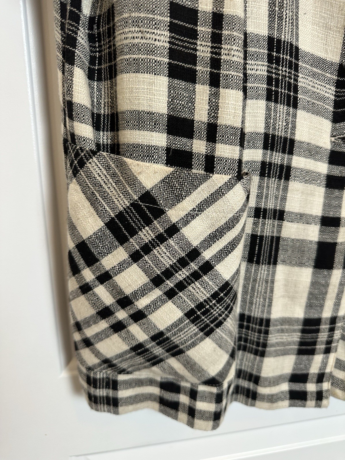 Vintage Two Twenty Plaid black-and-white oversized vintage blazer 1980s large 14