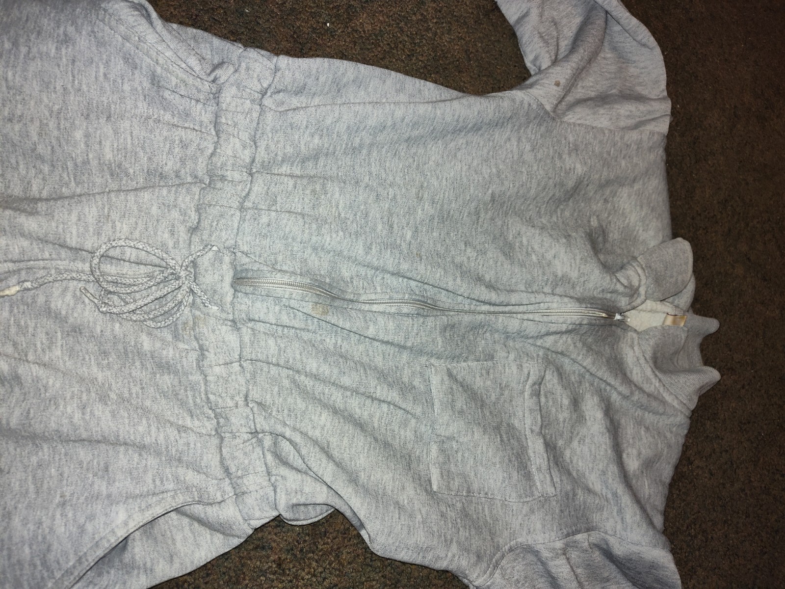 Vintage Elle Macpherson jumpsuit one peice gray sweat outfit romper athleisure S