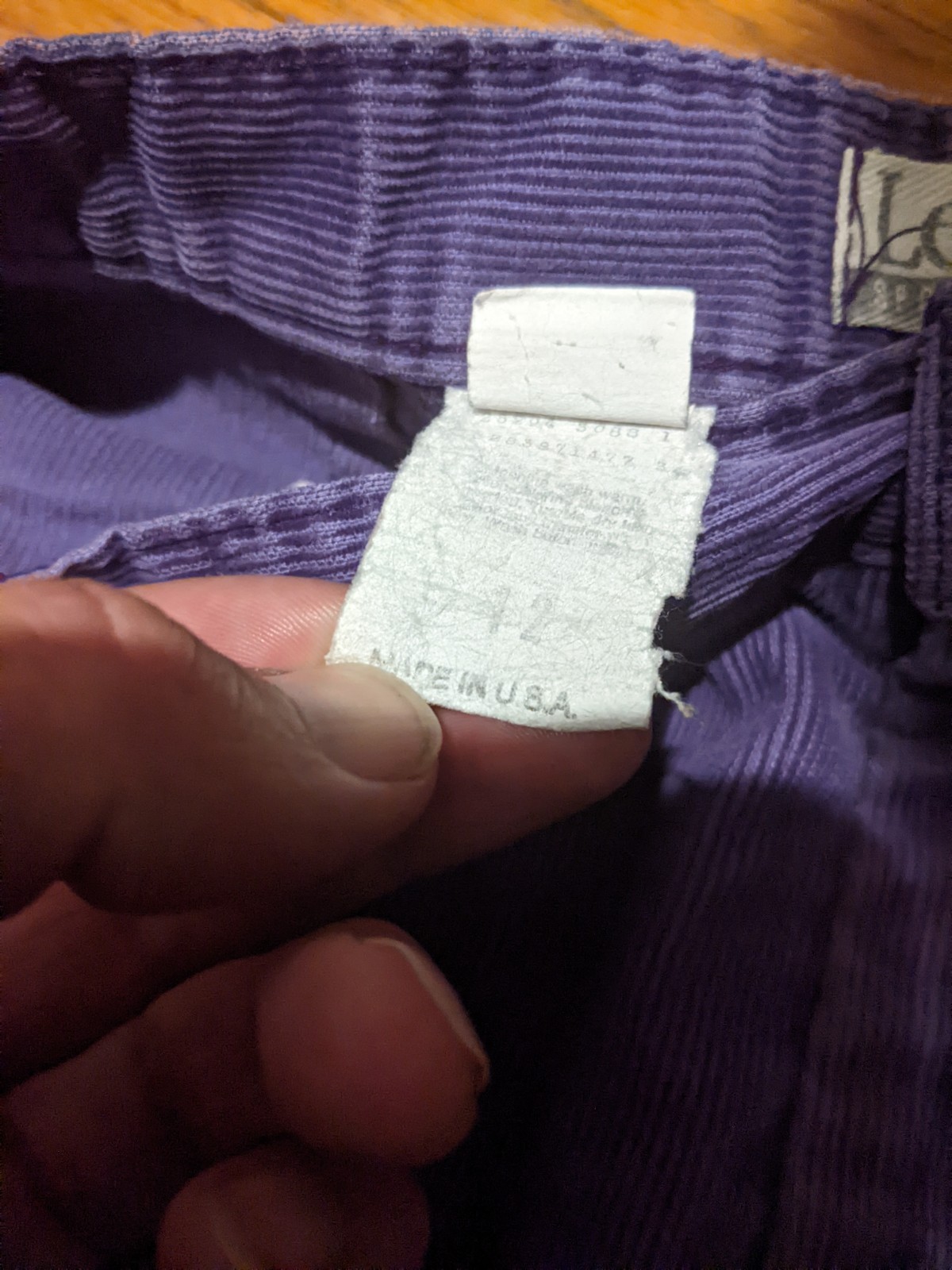 Vintage 80s Levis Faded Purple Corduroy Women’s Pants sz 12 Pre Owned