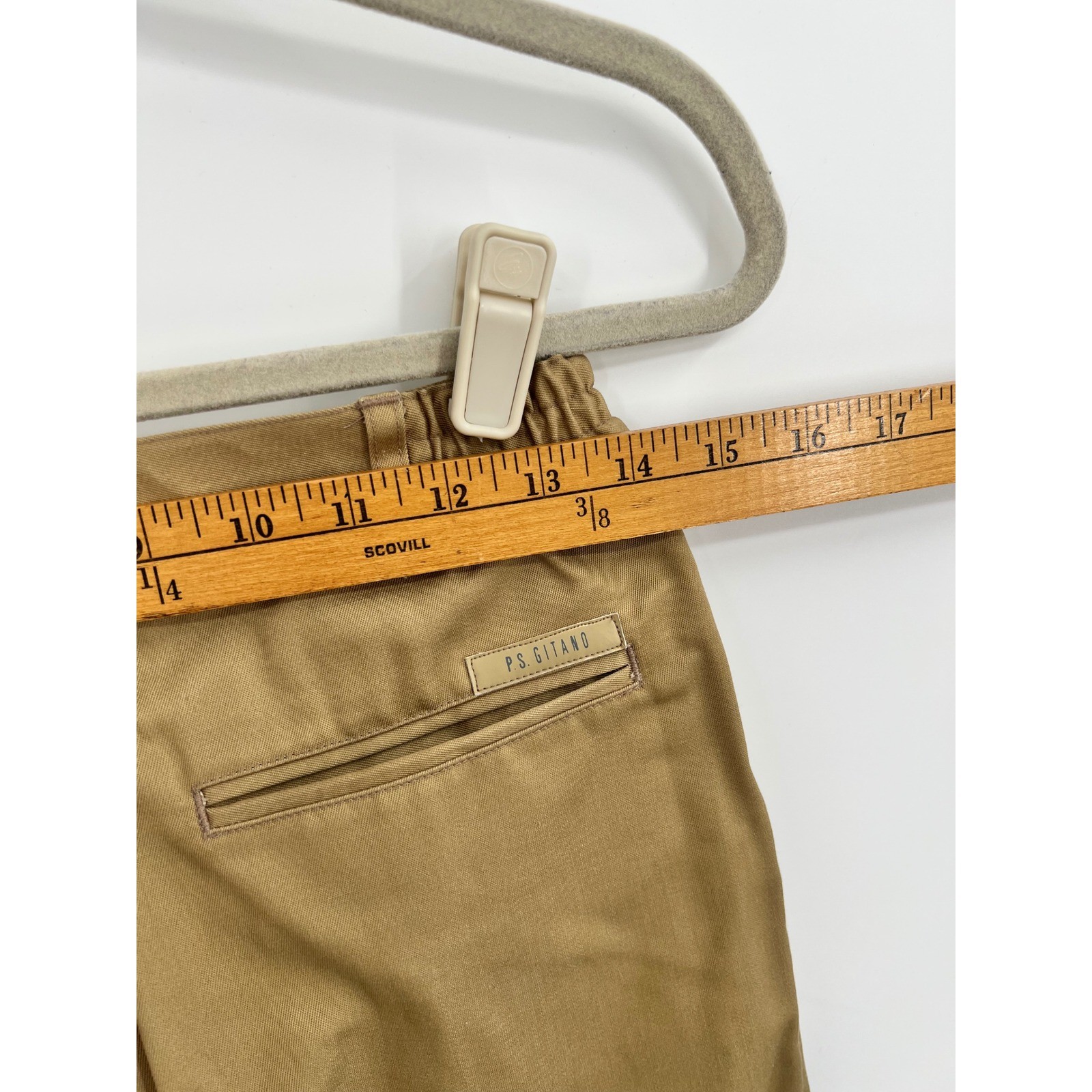Vintage P.S. Gitano Pleated Trousers Deadstock NWT Khaki Sz 12 Short 90s