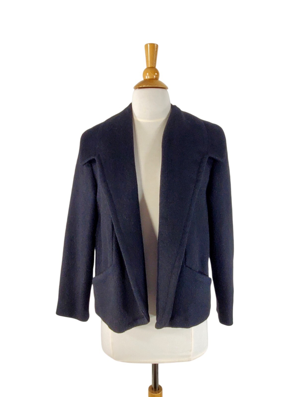 Vintage 50s Plush Black Swing Jacket – med, lg