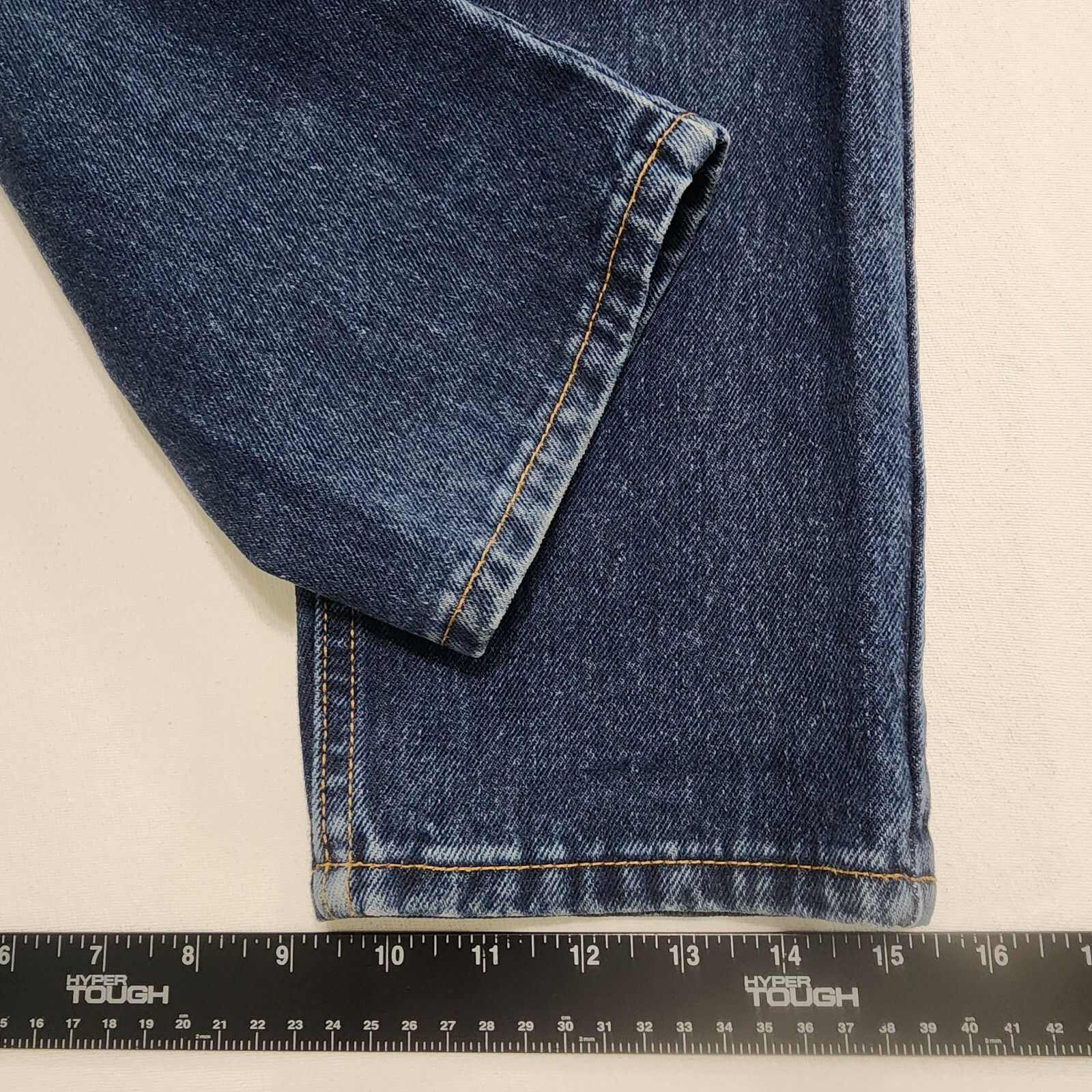 Levis 521 Jeans Sz 12 Long High Rise Made USA Tapered Fit Blue Denim VTG